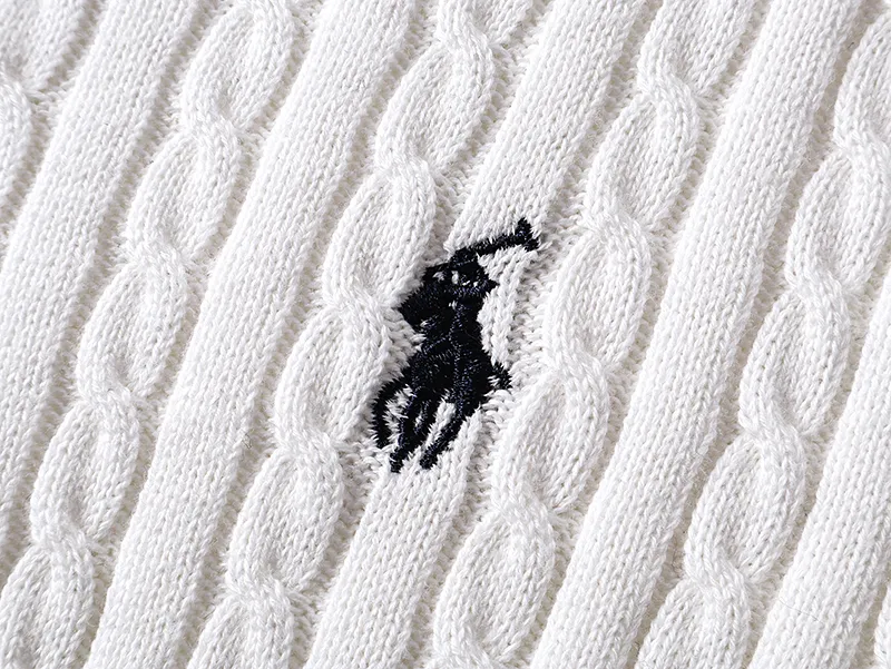 Style number: 2501 P200 Polo Ralph Lauren sweater Pony embroidered cable style single-breasted long-sleeved knit Color: White Pink Black Navy Gray Size: S (90-100) m (110-120) L (130-140) xL (150-160)